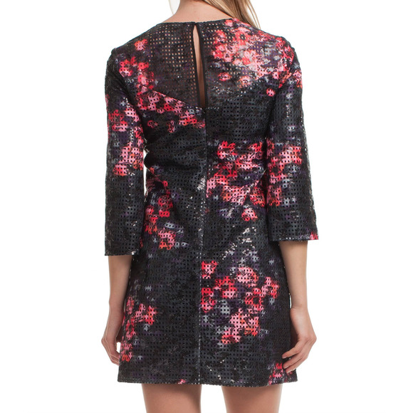 Trina Turk Women's Black Sequin Floral Cocktail Dress 2 NEW - Picture 3 of 8